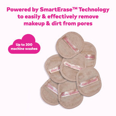 Exfoliation side on MakeUp Eraser prepares skin for smoother feel.