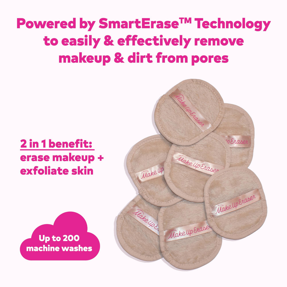 Water activation demo shows fibers ready to lift makeup with warmth.