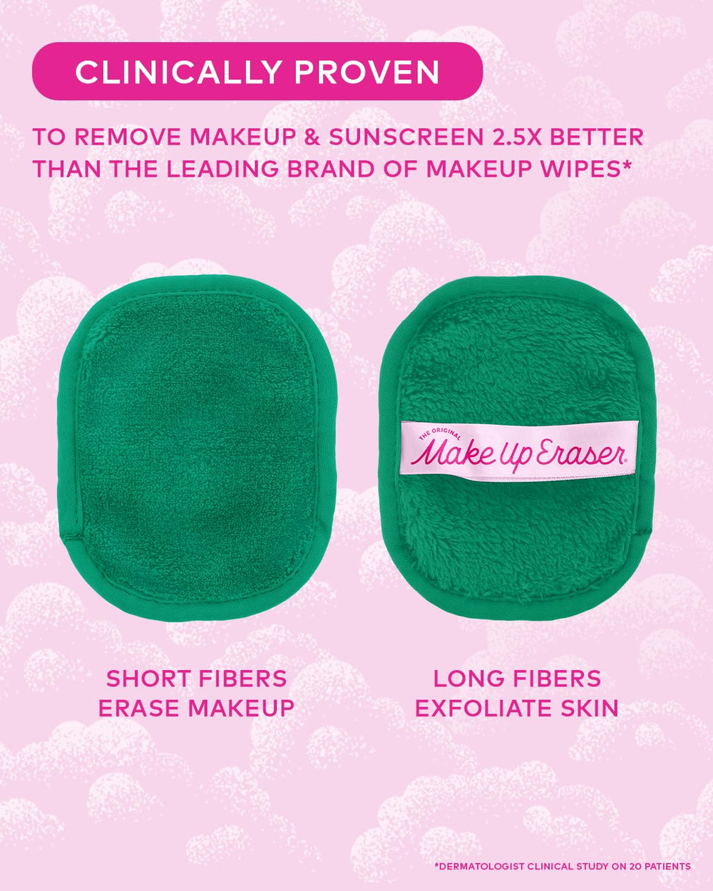 MakeUp Eraser soft microfiber fabric gentle on sensitive skin.