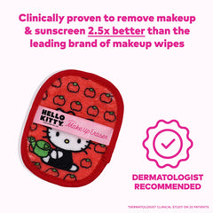 MakeUp Eraser with warm water lifts makeup, including waterproof formulas.