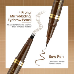 MAKI YIKA dual-ended brow pen showing natural brow fill and texture