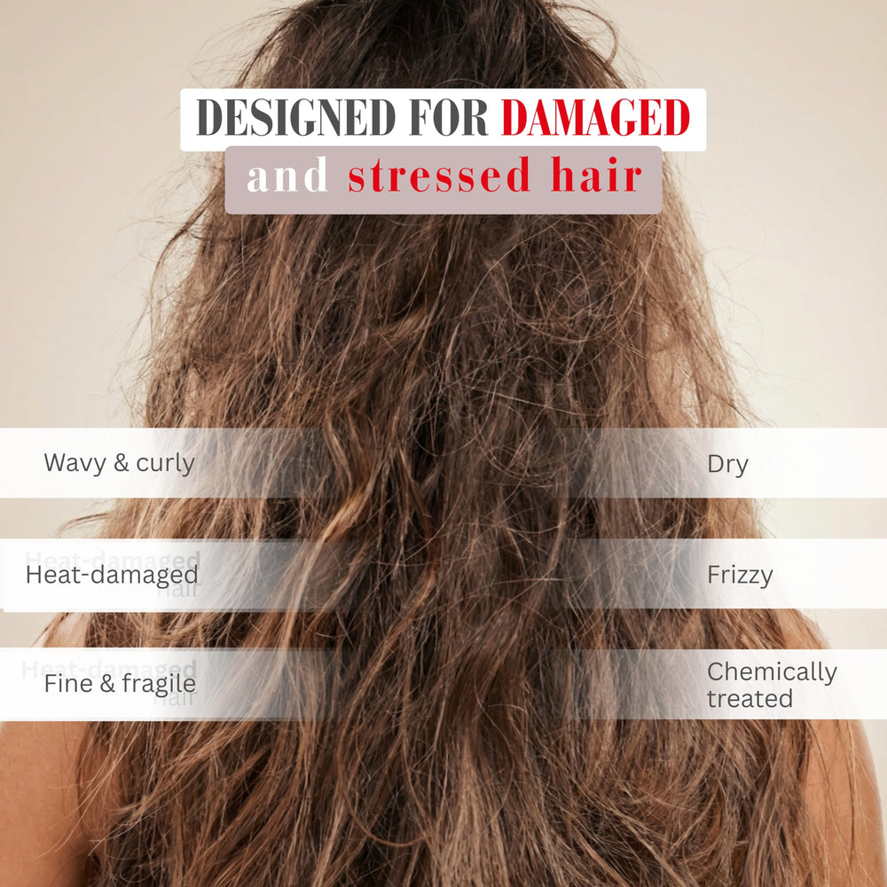 MALBELLA coconut oil application image highlighting deep hydration and silky feel.