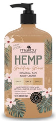 Applying Malibu Tan Hemp Golden Glow on arm for bronze tint.