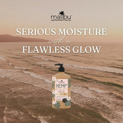 Tube packaging of Malibu Tan Hemp Golden Glow for travel and daily use.