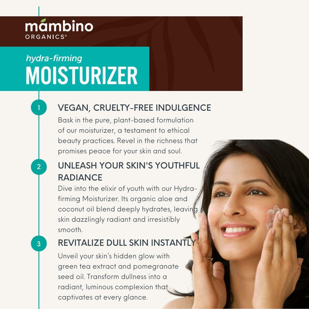 Mambino Organics Hydra-Firming swatch demonstrates lightweight, non-greasy absorption.