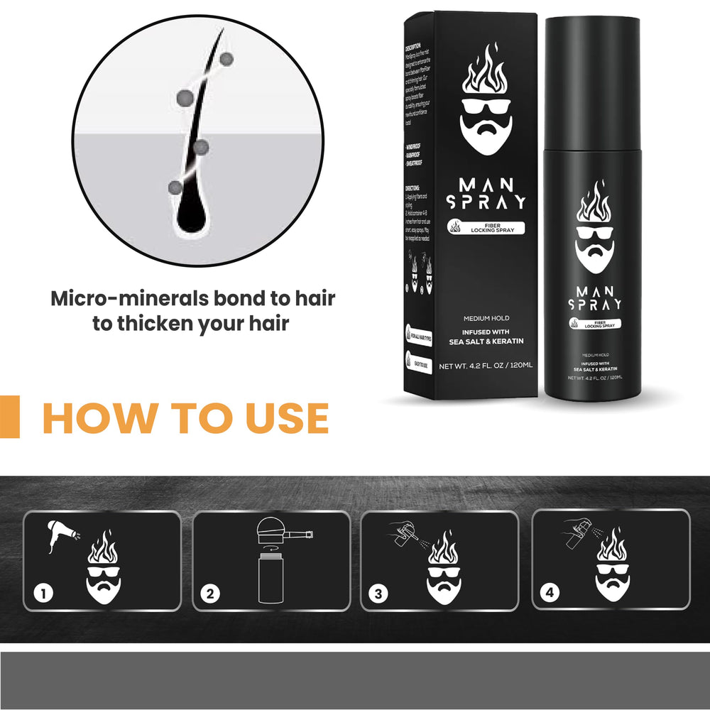 Man Essentials keratin-strengthening formula reinforces hair fibers.