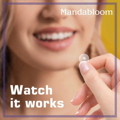 Mandabloom patches infused with tea tree oil and salicylic acid for blemish care.