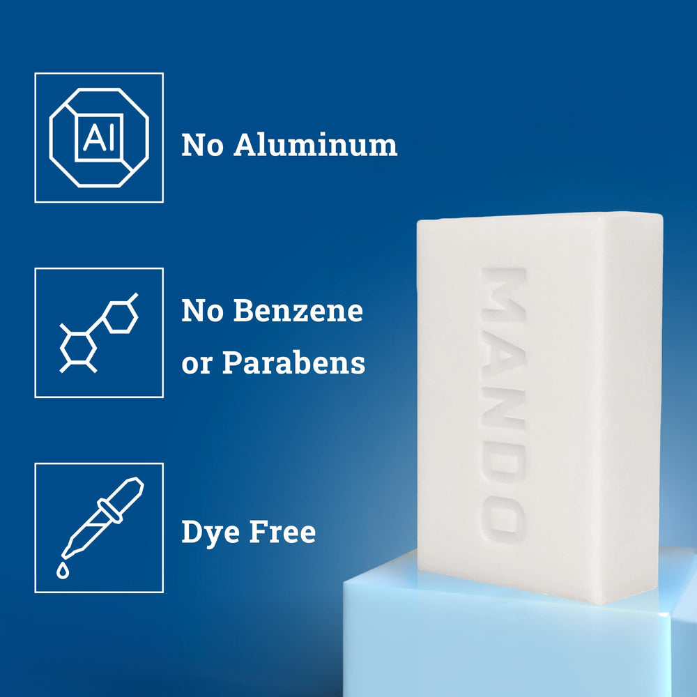 Mando 4-in-1 cleansing bar used as shampoo for hair cleansing and scalp refresh