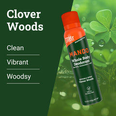 Mando Clover Woods scent bottle design evokes outdoorsy, crisp freshness