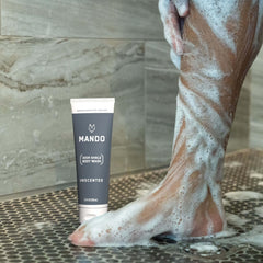 Mando Odor Shield shown with deodorant wipes for complete odor control.