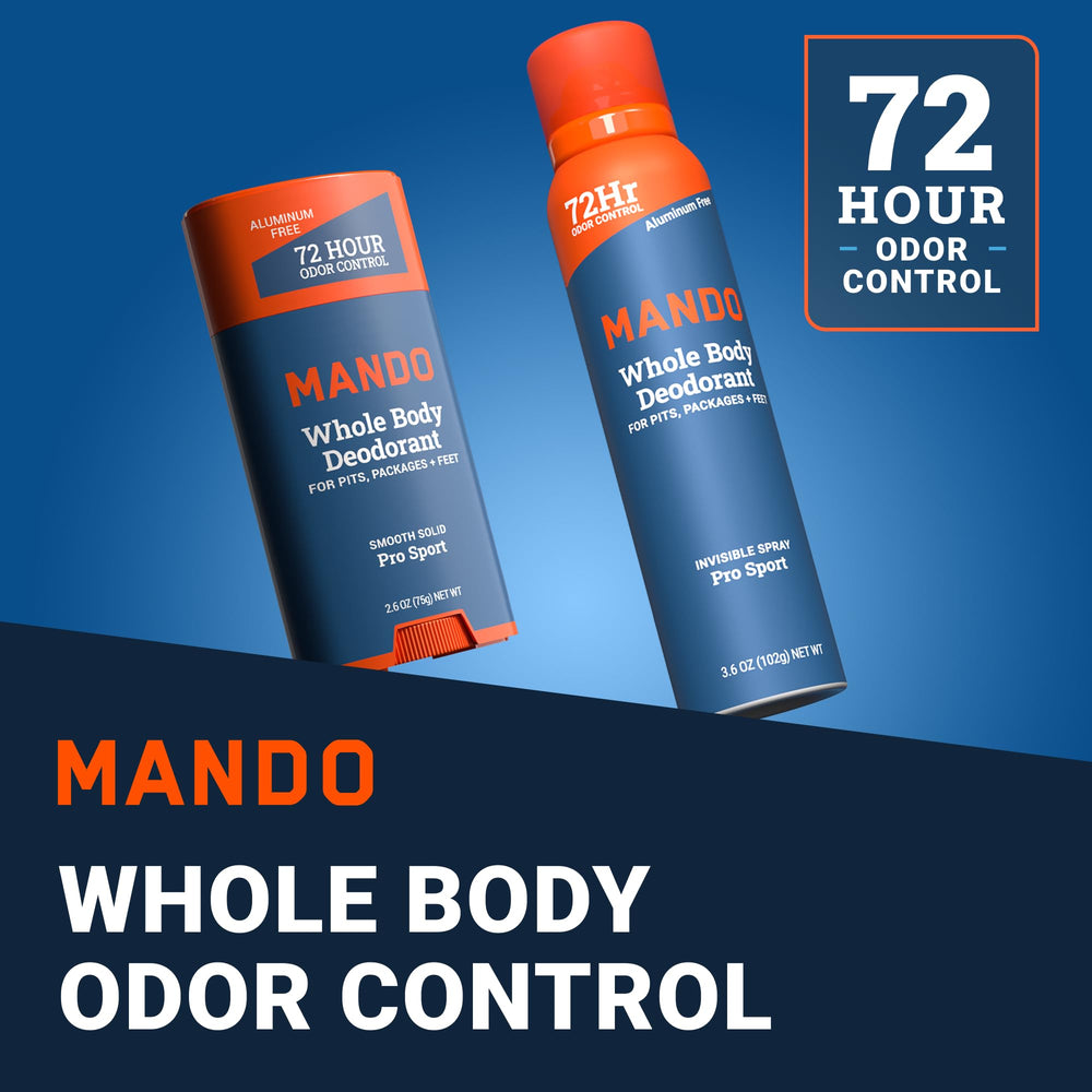 Mando invisible spray on armpits for quick odor control