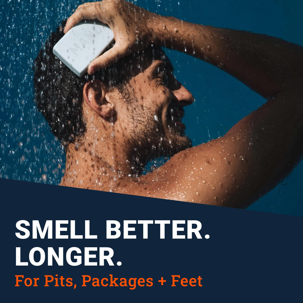 Mando skin-friendly ingredients list graphic highlights gentle formulation.