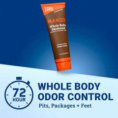 Mando Cedar Grove label emphasizes hypoallergenic, clean formula.