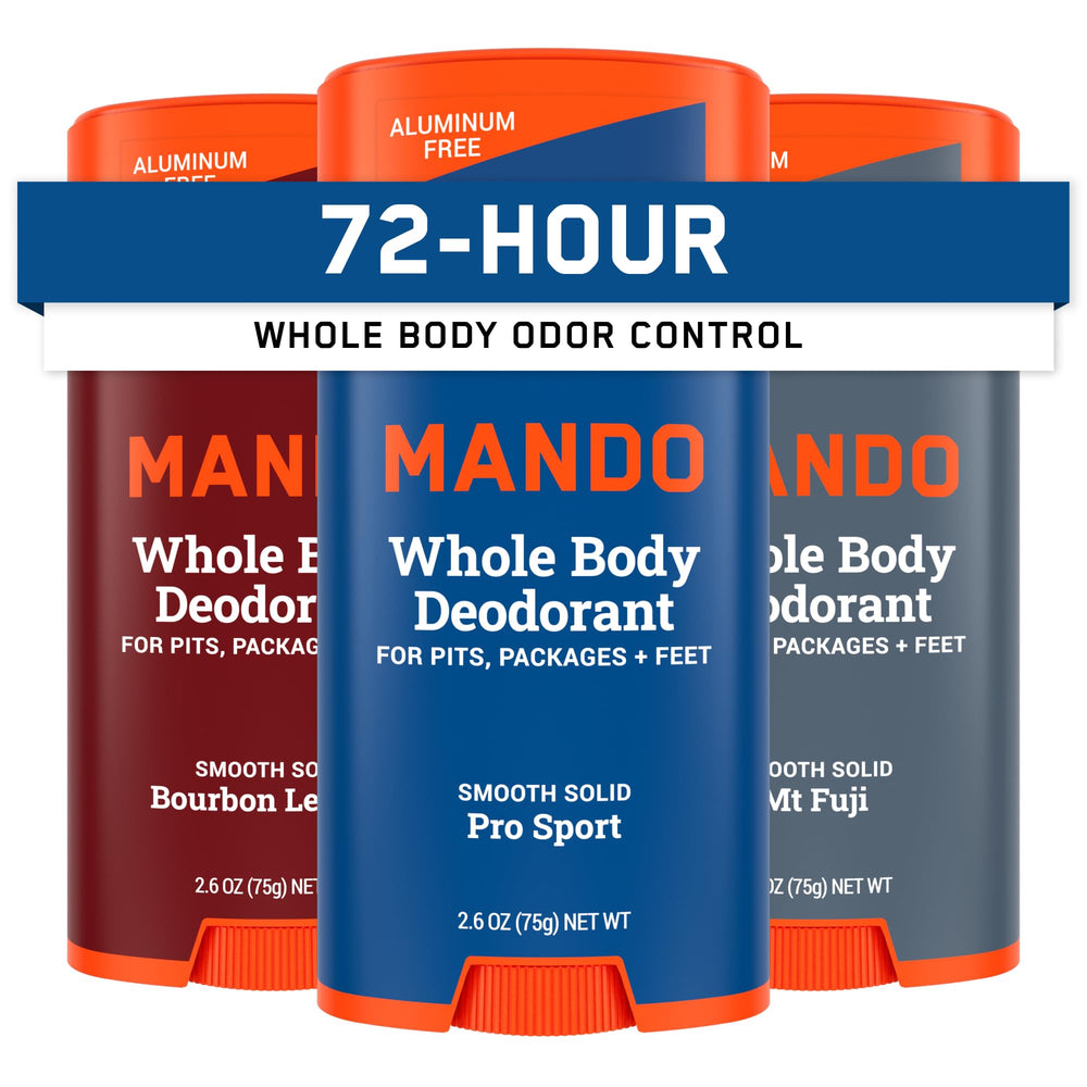 Mando whole body deodorant stick front view for reliable odor control.