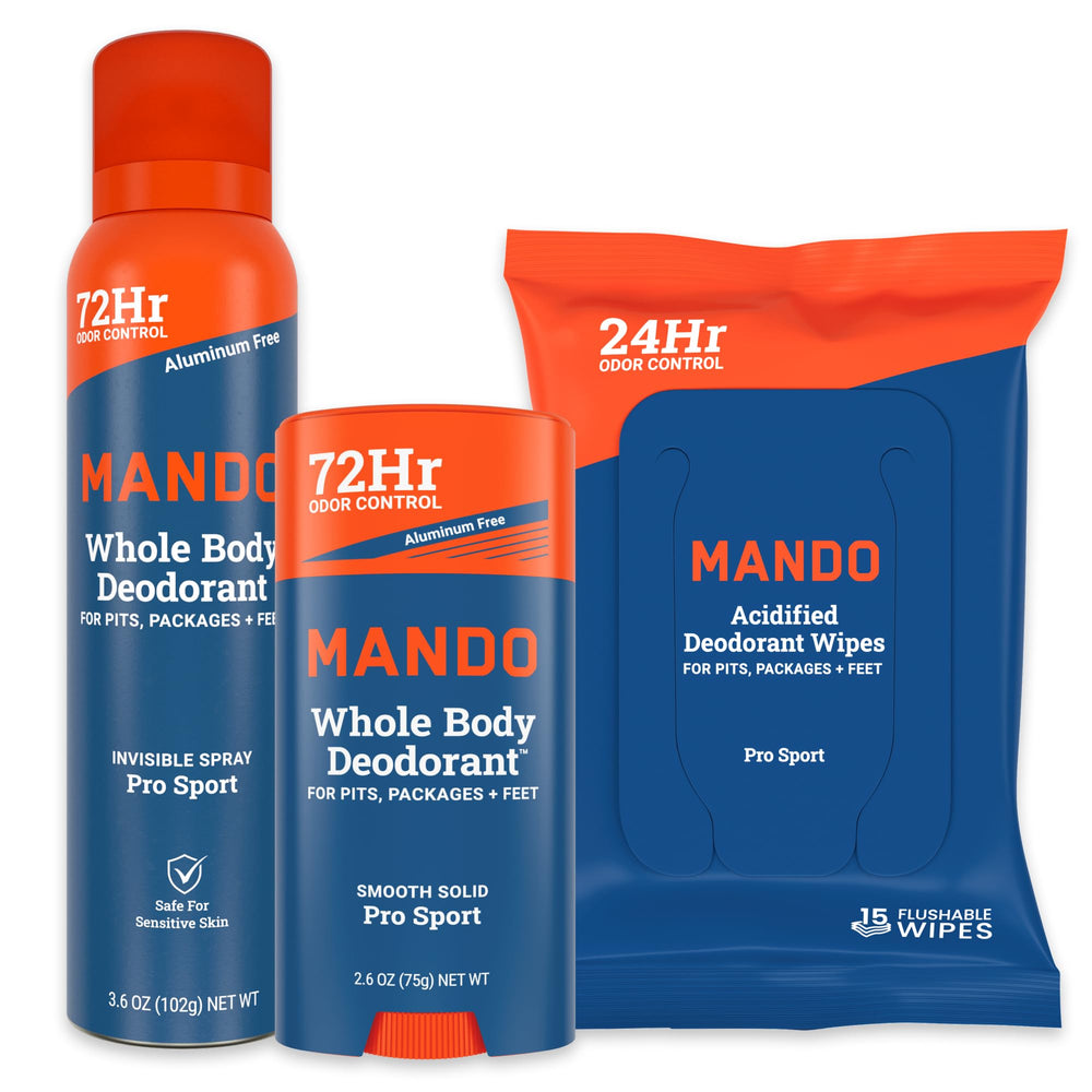 Mando Whole Body Solid Stick in action providing long-lasting odor protection.