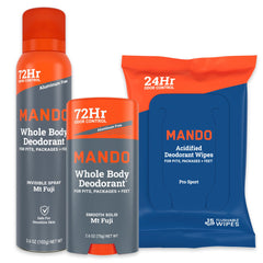 Mando Whole Body Stick with mandelic acid for odor prevention during workouts