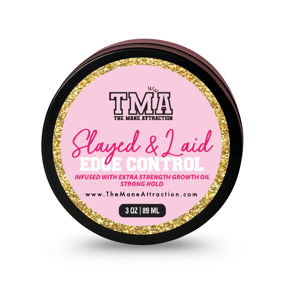 The Mane Attraction edge-finish image highlights smooth, shiny edges with lightweight, residue-free shine