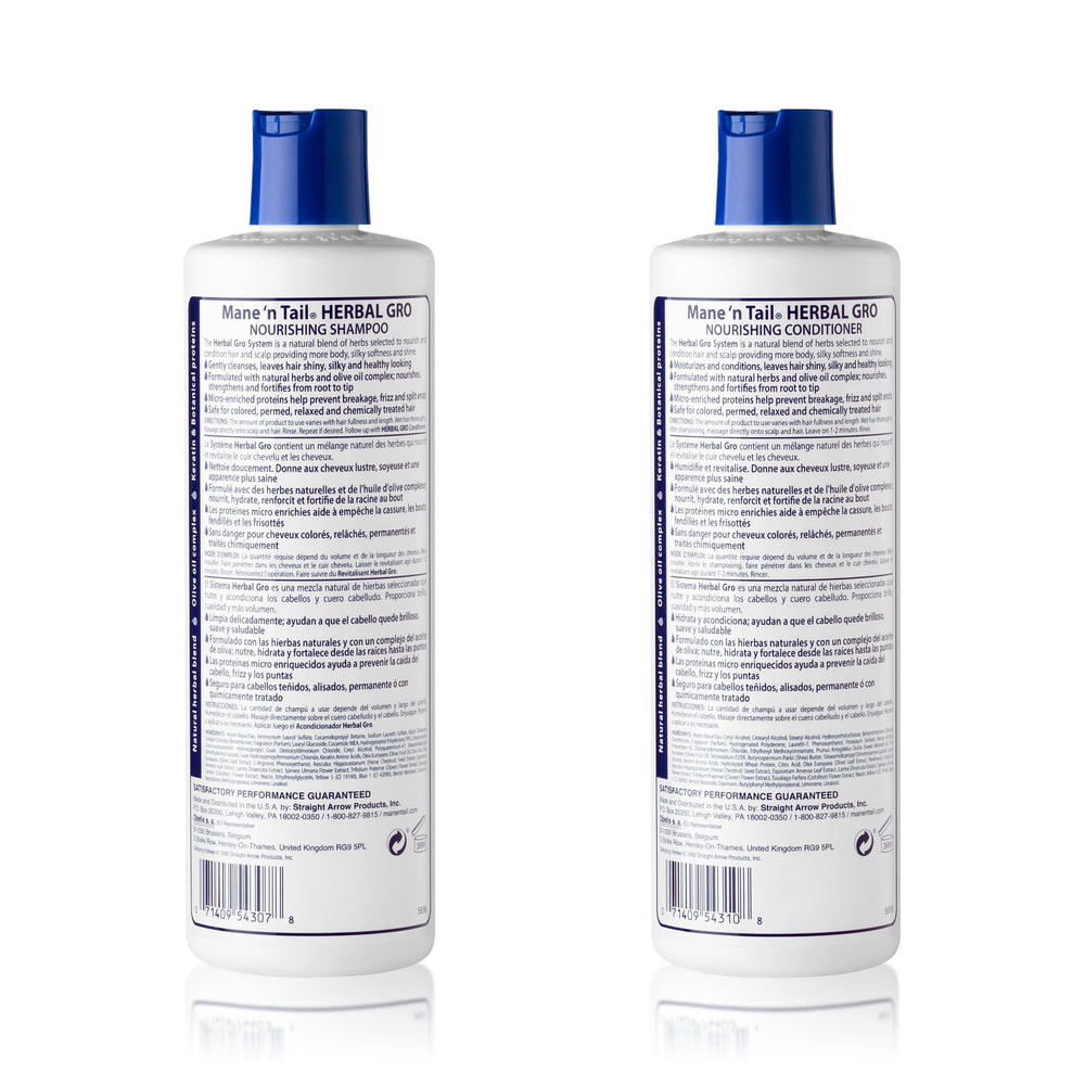 Mane 'n Tail Herbal Gro Conditioner bottle delivering moisture for silky strands