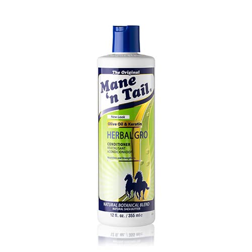 Mane 'n Tail Herbal Gro Conditioner closeup shows silky, shiny results