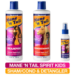 Mane 'n Tail detangler in use making brushing easier and reducing tears