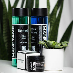 MANE TAME Bermuda ingredients closeup showing premium components