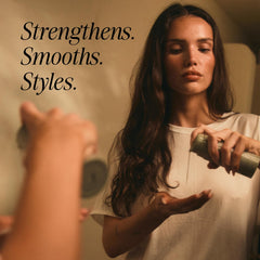 MANE IVY frizz-smoothing application on hair enhancing manageability and shine