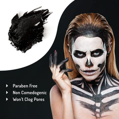 Raven Black applied for full face makeup with buildable coverage