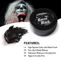 Raven Black used to craft a smoky eye look with velvet cream blend