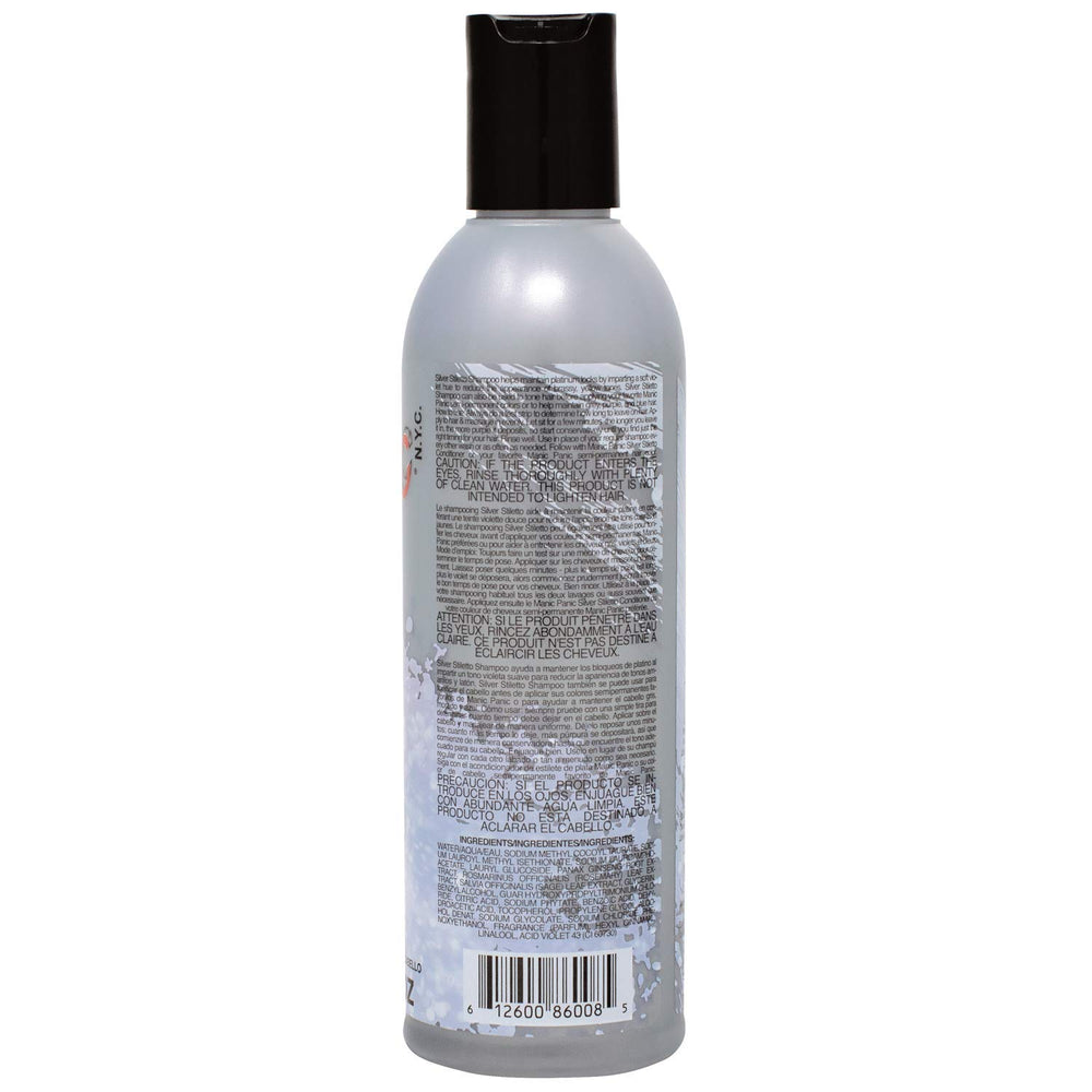 MANIC PANIC Silver Stiletto lather showing rich violet foam for tone balancing.