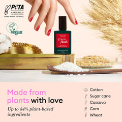 Manucurist Green Flash top coat for high shine and durability.