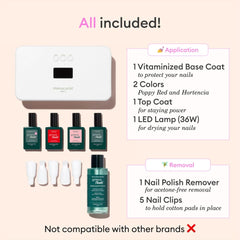 Manucurist remover clips enable quick, acetone-free removal.