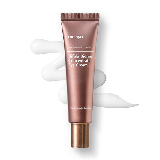 ma:nyo Bifida Biome Eye Cream packaging front shows premium Korean skincare.