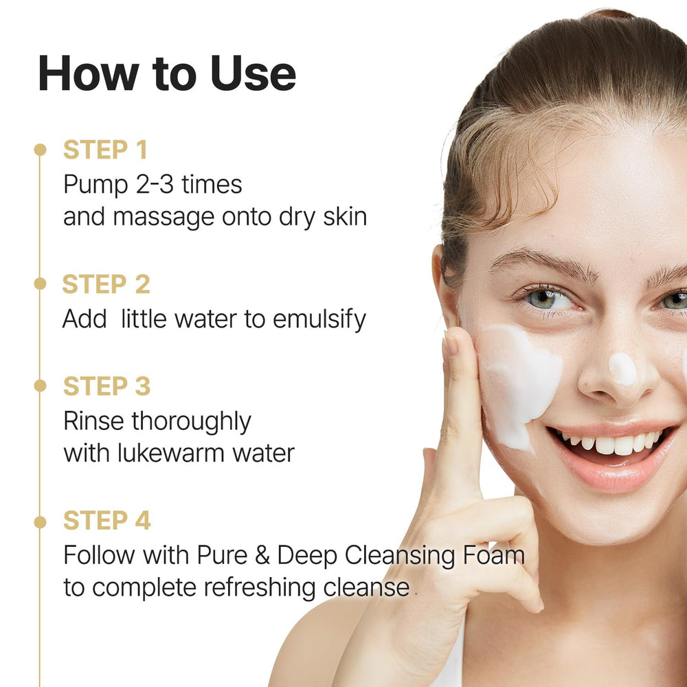 Manyo Pure Soybean Cleansing Milk leaves skin feeling refreshed with natural radiance.