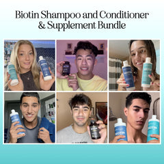 Maple Holistics Biotin Shampoo label shows ingredients for informed use and thinning hair support.