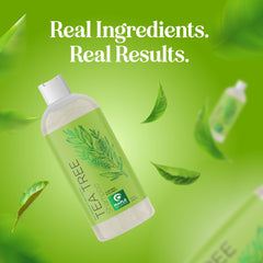 Maple Holistics clarifying shampoo bottle beside towel in daily routine.