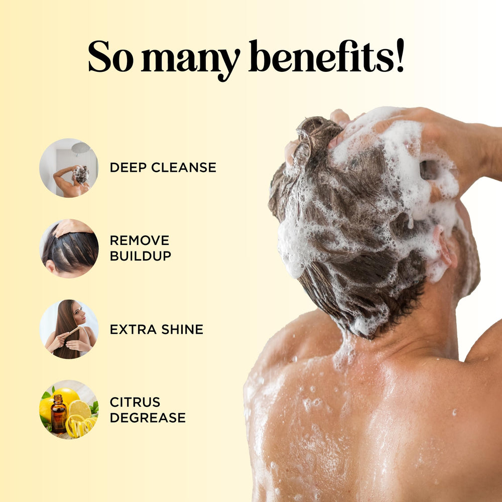 Maple Holistics oily-hair cleanser bottle in action for scalp refreshment