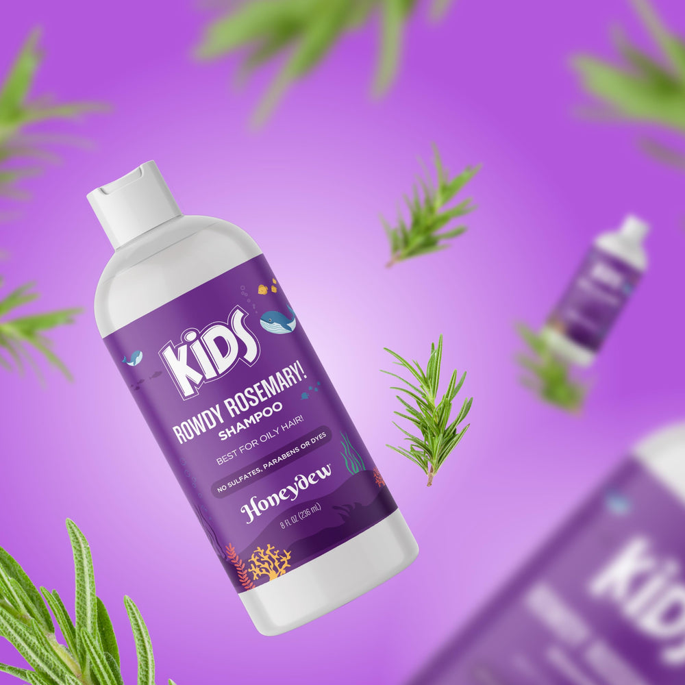 Maple Holistics premium kids shampoo bottle closeup signals quality ingredients.