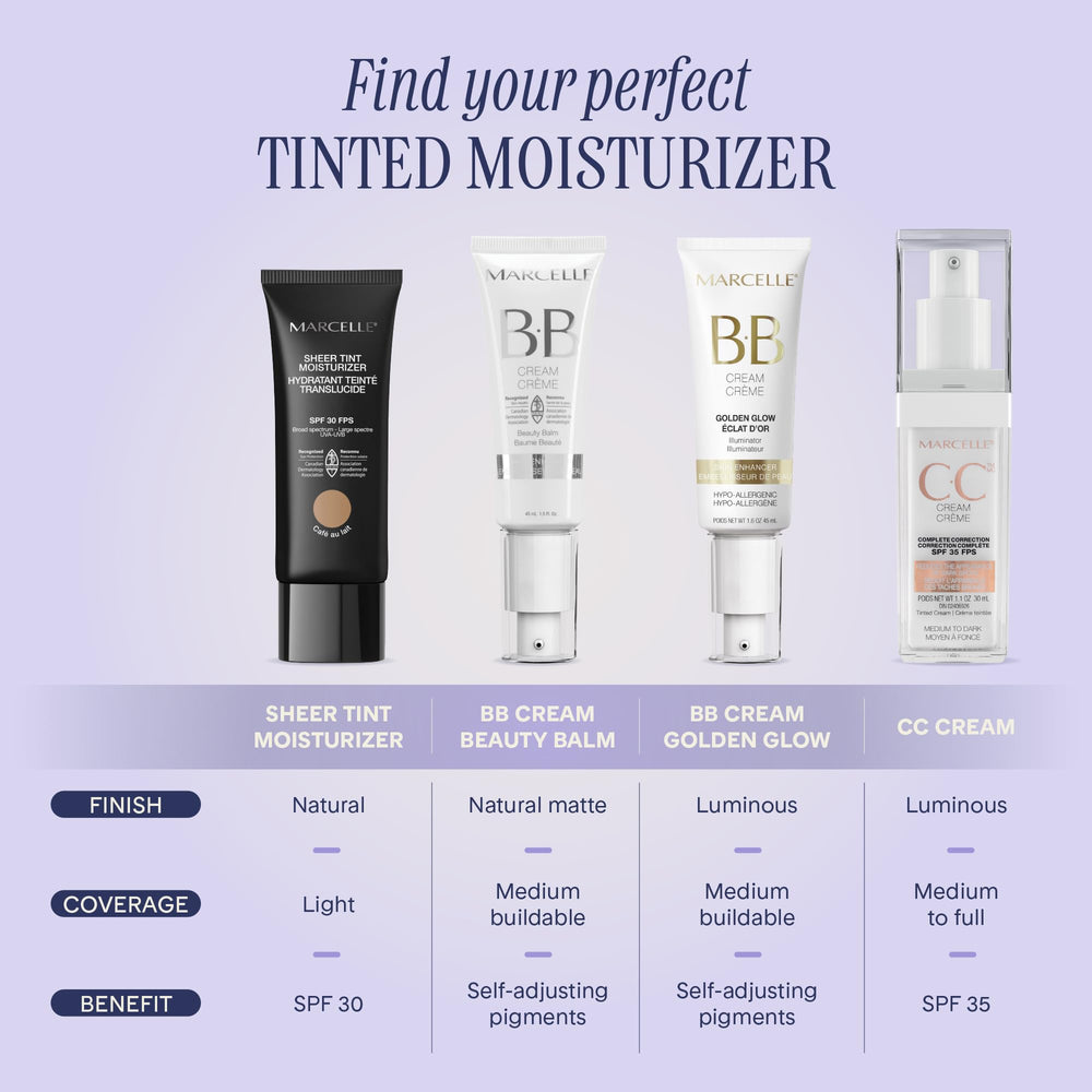 Pump-dispense design enables easy one-step skincare makeup routine with Marcelle BB Cream.