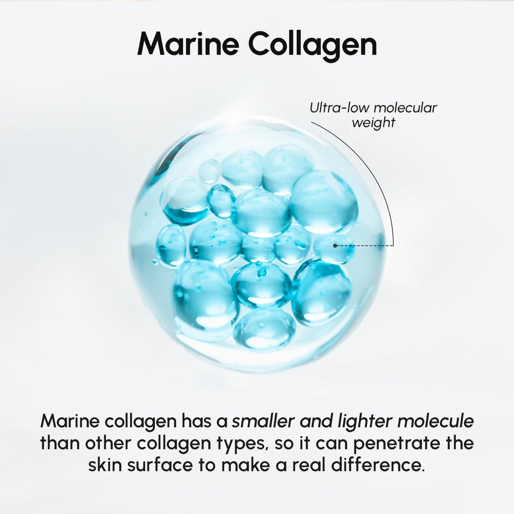 MAREE collagen and hyaluronic gel close-up highlighting hydrating formula.