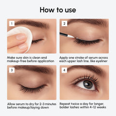 MAREE eyelash serum ingredients highlight hyaluronic acid and keratin support.
