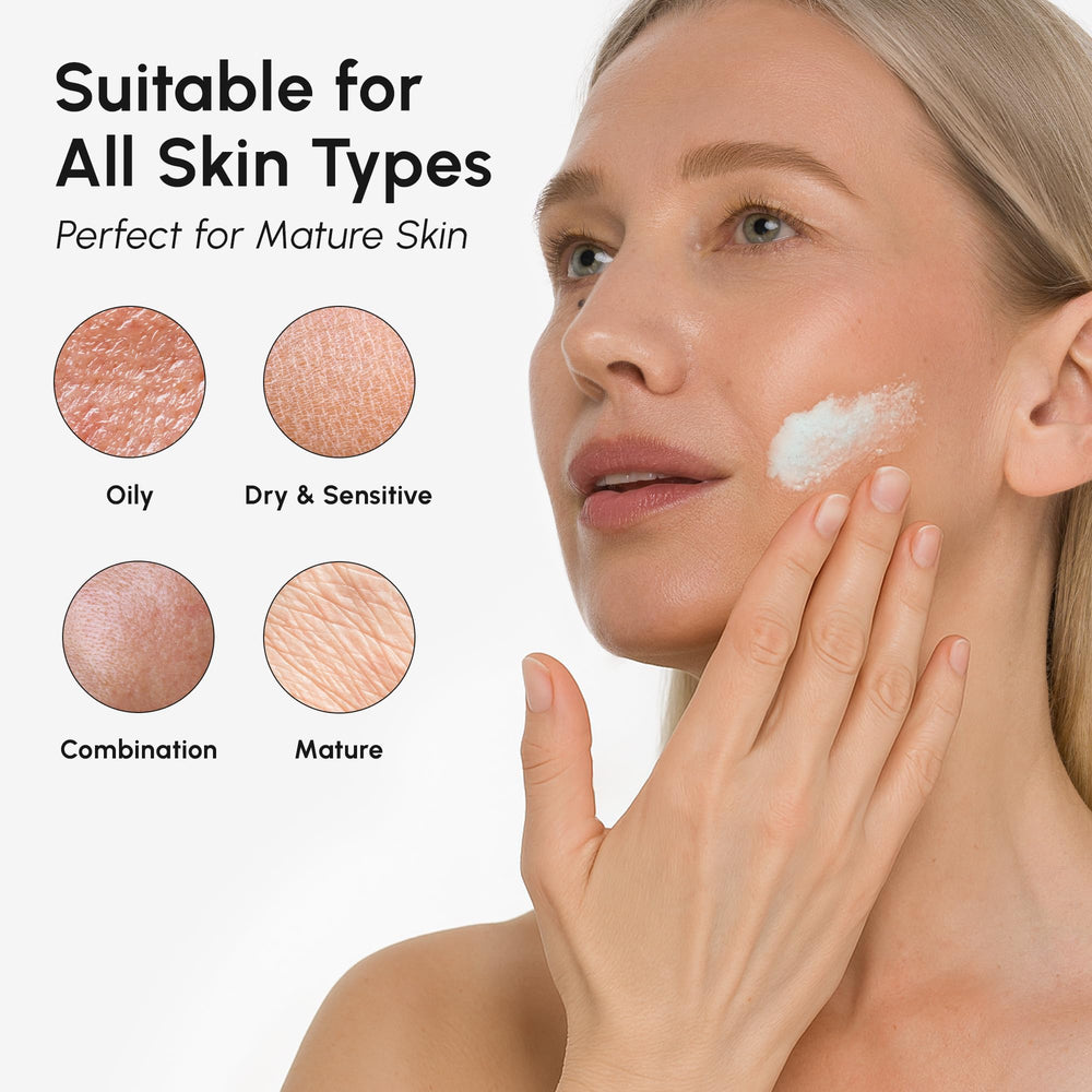 MAREE Face Exfoliator supporting elasticity for a youthful feel.