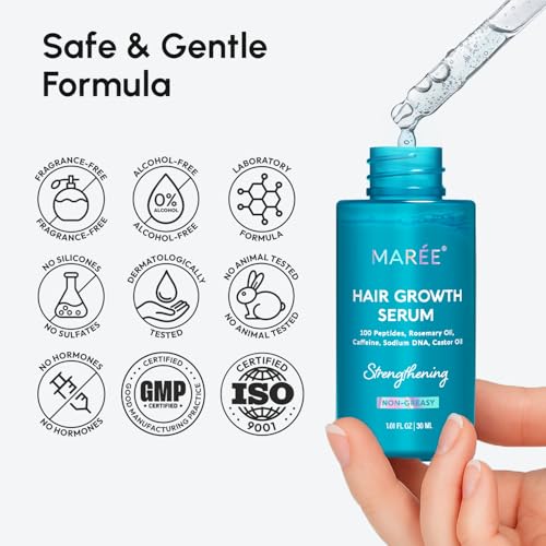MAREE serum in use demonstrates simple daily care.