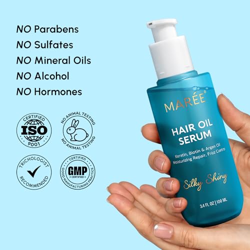 MAREE Hair Serum heat protection shield during styling and blow-drying