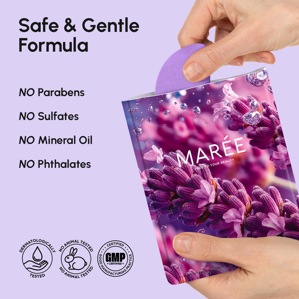 MAREE hydrating facial patches provide a skin-loving blend and comfort.