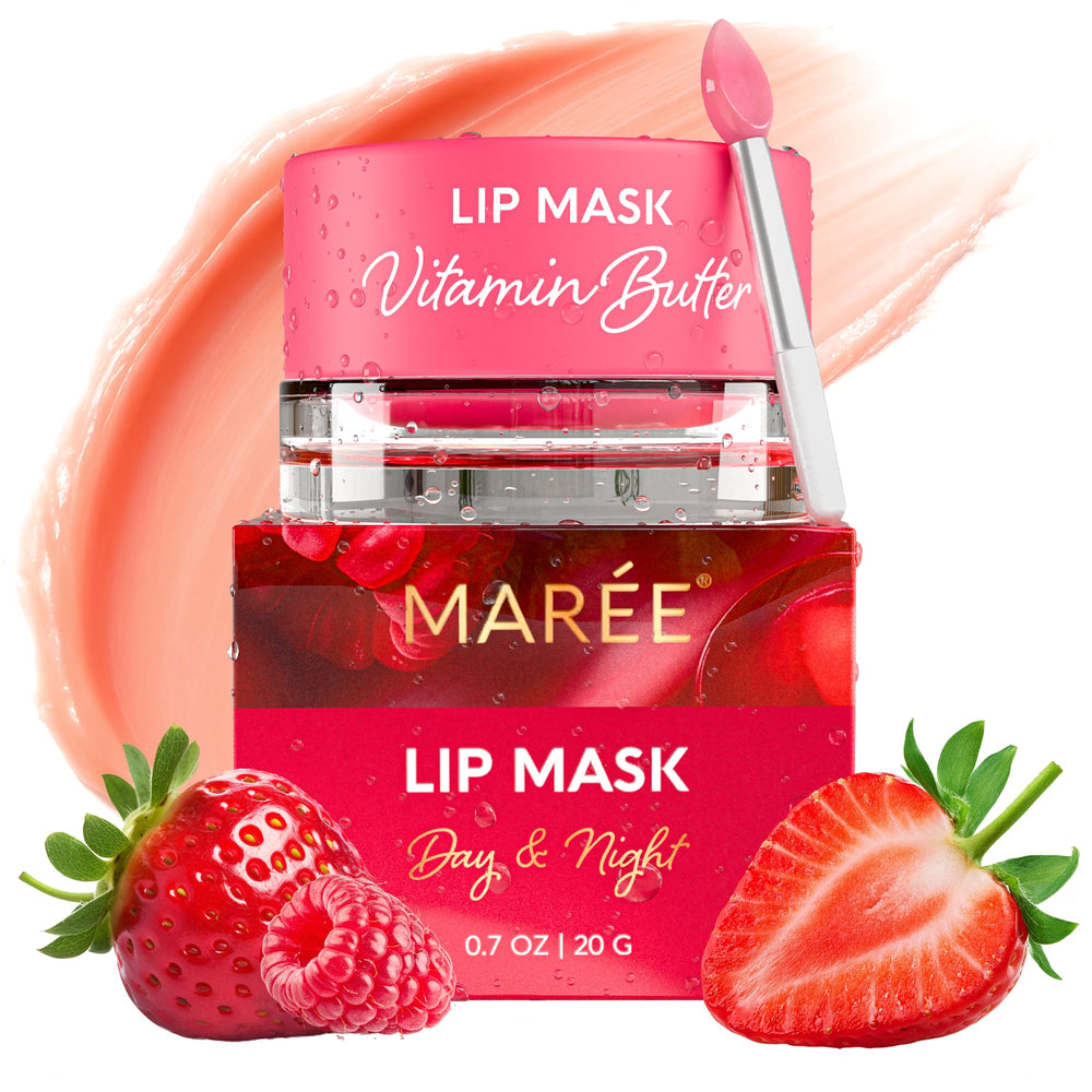 MAREE Lip Mask Overnight jar shows rich hydration for very dry lips