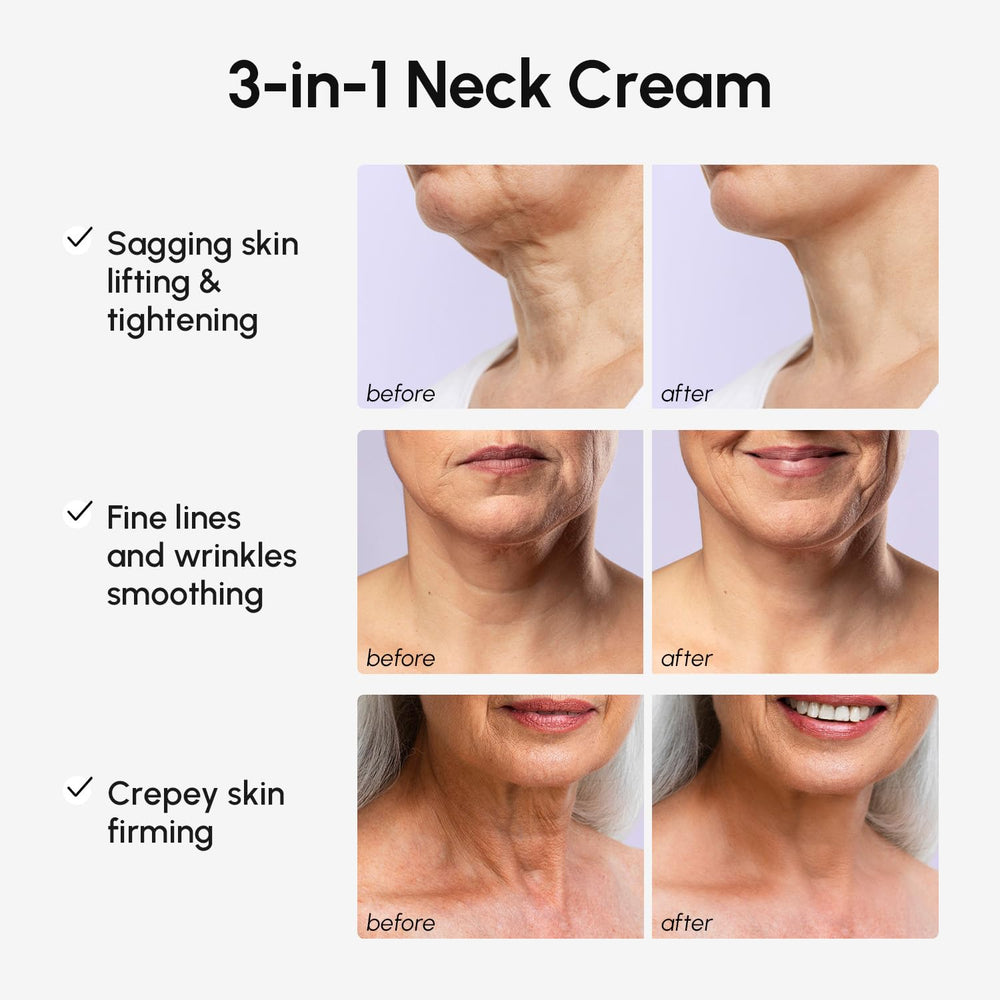 MAREE neck cream tube and roller packaging on clean surface