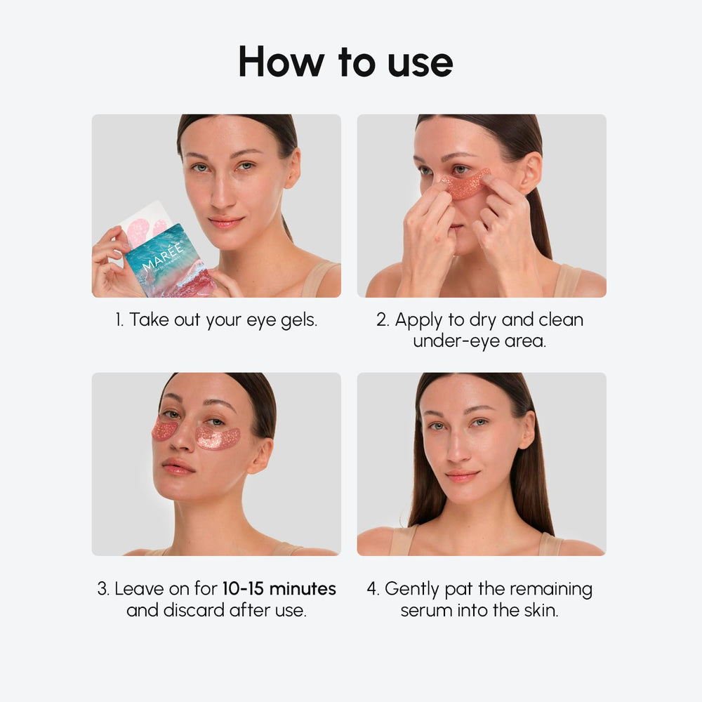 MAREE Pink Eye Gels box includes 20 pairs for daily use.