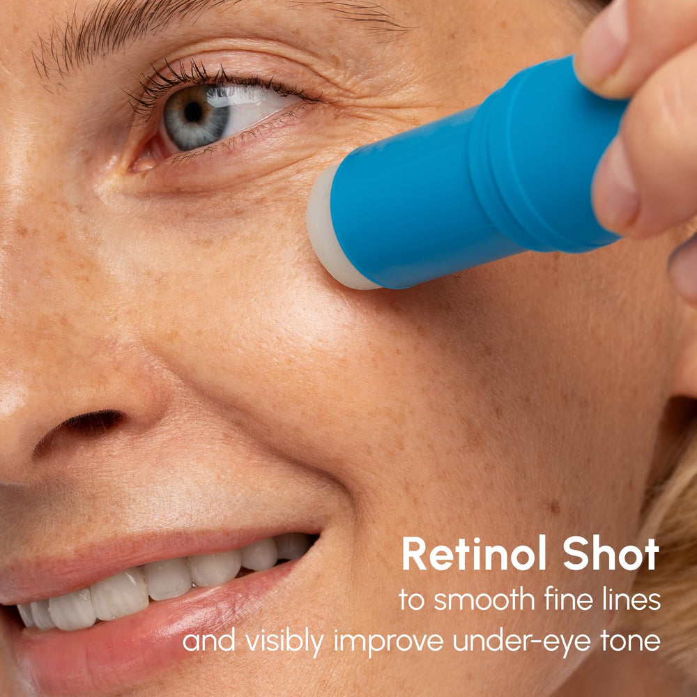 MAREE Skin care routine shot featuring under-eye application near the orbital area