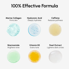 MAREE travel-friendly under-eye patches in individual sachets for on-the-go refreshment.