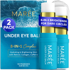 MAREE Under Eye Balm Stick application close-up showing smooth glide for easy daily use